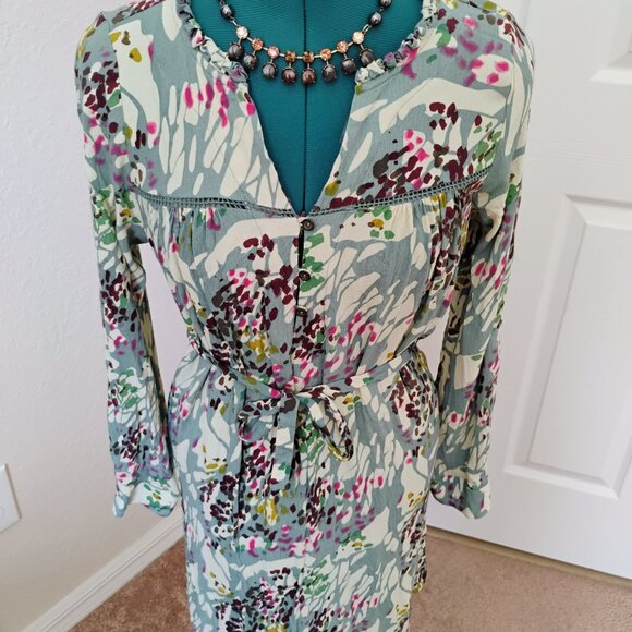 Dolan Multi Color Dress with Belt Size 8 - Picture 2 of 10